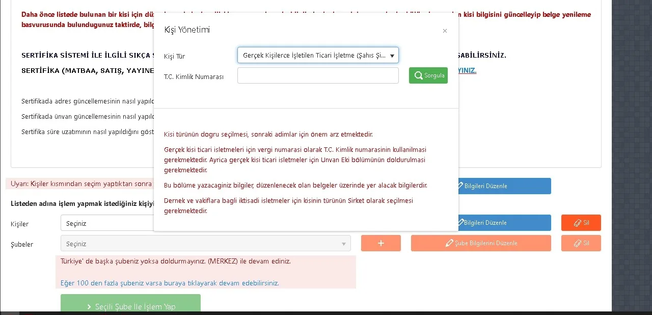 Başvuru rehberi ekran görüntüsü 9