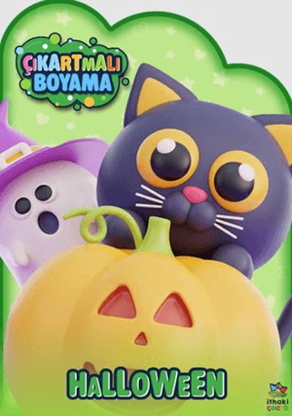 Halloween Zamanı - Çıkartmalı Boyama Kitabı