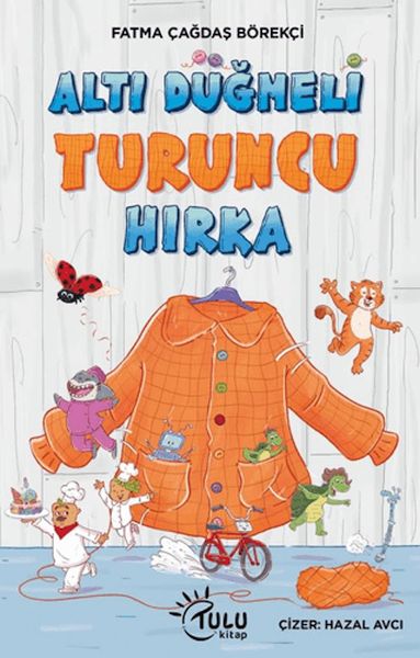 Altı Düğmeli Turuncu Hırka