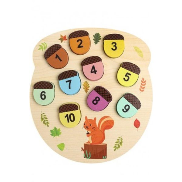 Çocuk Puzzle ve Yapboz Sincap bul-tak ahşap