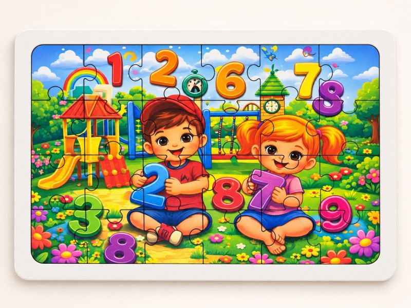 Sayılar - 24 Parça Ahşap Puzzle