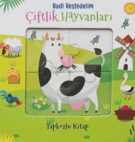 Hadi Keşfedelim - Çiftlik Hayvanları Yapbozlu Karton Kitap